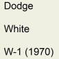 Preview: Dodge, White, W-1 (1970).